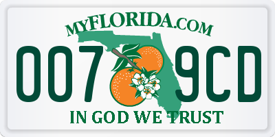 FL license plate 0079CD