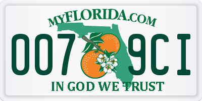 FL license plate 0079CI