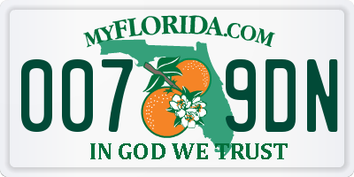 FL license plate 0079DN