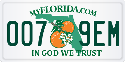 FL license plate 0079EM
