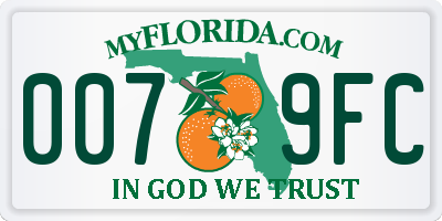 FL license plate 0079FC
