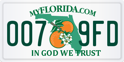 FL license plate 0079FD