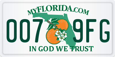 FL license plate 0079FG