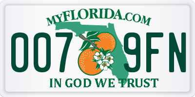 FL license plate 0079FN