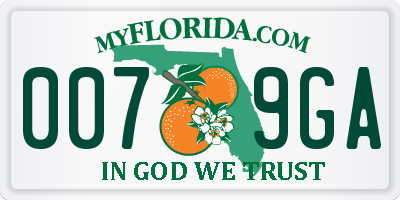 FL license plate 0079GA