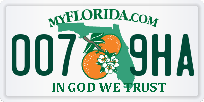 FL license plate 0079HA