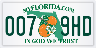 FL license plate 0079HD