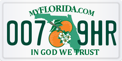 FL license plate 0079HR