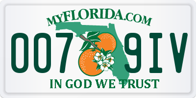 FL license plate 0079IV