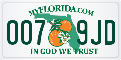 FL license plate 0079JD