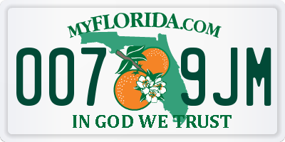 FL license plate 0079JM