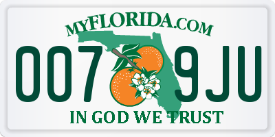 FL license plate 0079JU