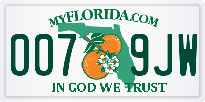 FL license plate 0079JW