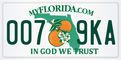FL license plate 0079KA