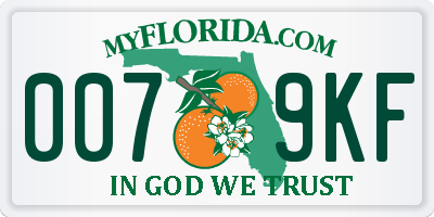 FL license plate 0079KF