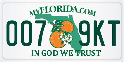 FL license plate 0079KT