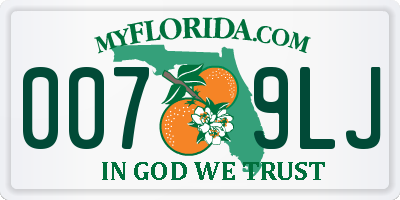 FL license plate 0079LJ