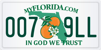 FL license plate 0079LL