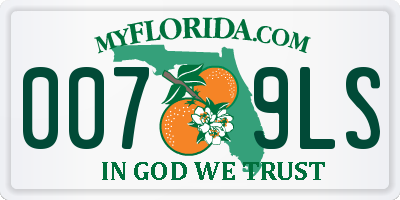 FL license plate 0079LS