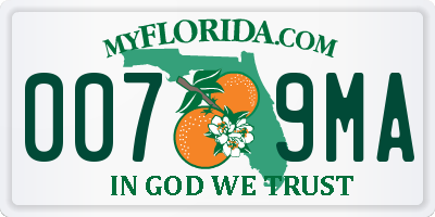 FL license plate 0079MA