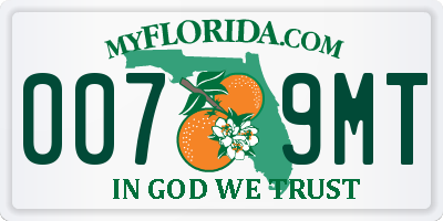 FL license plate 0079MT