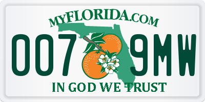 FL license plate 0079MW