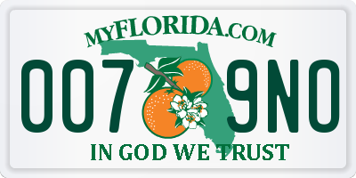FL license plate 0079NO