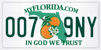 FL license plate 0079NY