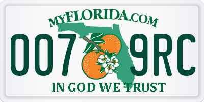 FL license plate 0079RC