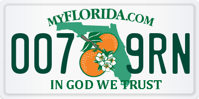 FL license plate 0079RN