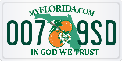 FL license plate 0079SD