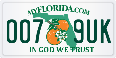 FL license plate 0079UK