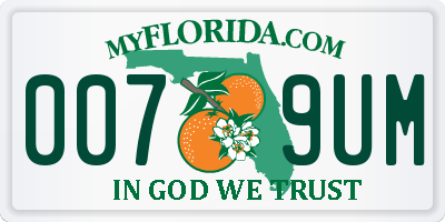 FL license plate 0079UM