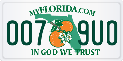 FL license plate 0079UO