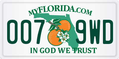 FL license plate 0079WD