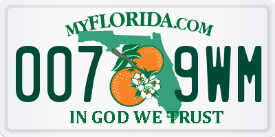 FL license plate 0079WM