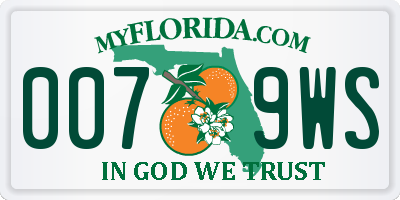 FL license plate 0079WS