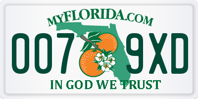 FL license plate 0079XD