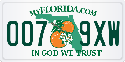FL license plate 0079XW