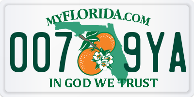 FL license plate 0079YA