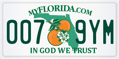 FL license plate 0079YM