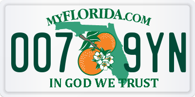 FL license plate 0079YN