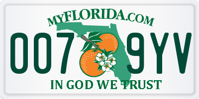 FL license plate 0079YV
