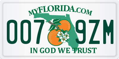 FL license plate 0079ZM