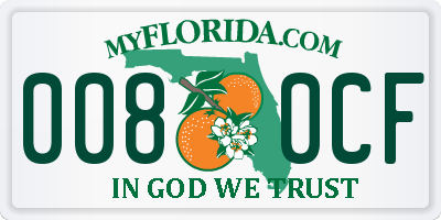 FL license plate 0080CF