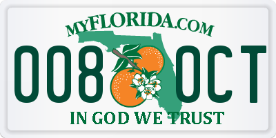 FL license plate 0080CT