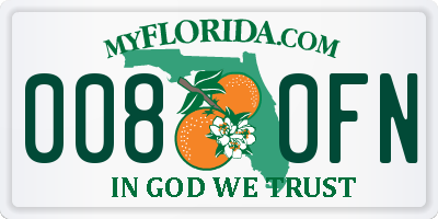 FL license plate 0080FN