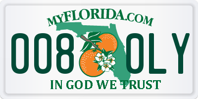 FL license plate 0080LY