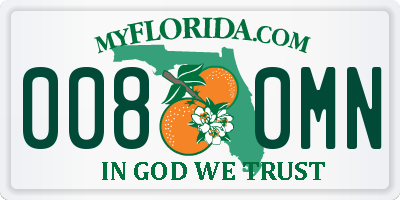 FL license plate 0080MN