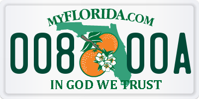 FL license plate 0080OA